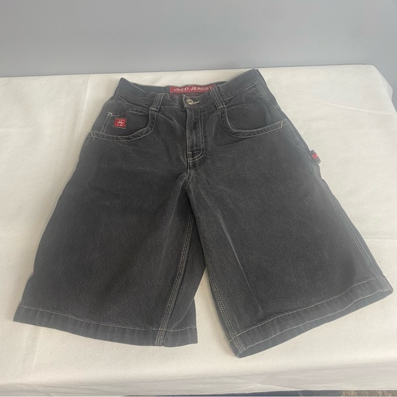 Vintage Y2K JNCO Carpenter Shorts Red Crown Baggy Faded Black Men’s Size 28